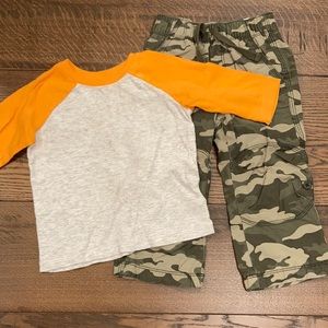 18-24 months Old Navy Camo Pants & Raglan Tee